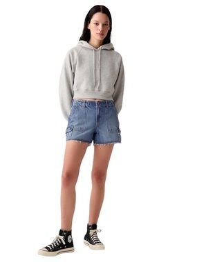 Gap Low Rise Y2K Cargo Denim Shorts